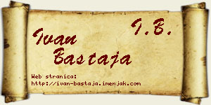 Ivan Bastaja vizit kartica